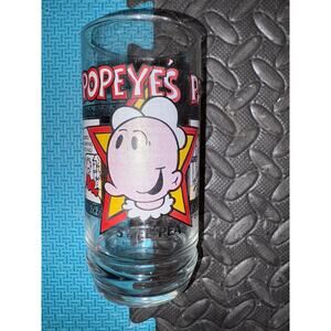 Vintage Popeyes chicken Popeyes the sailor man 1979 sweet pea glass cup
